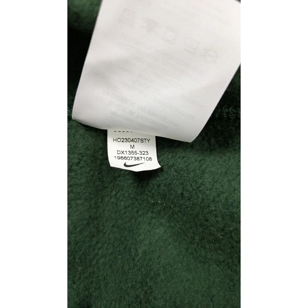 Nike Solo Swoosh Fleece Pullover Hoodie Men’s Size Medium Pine Green